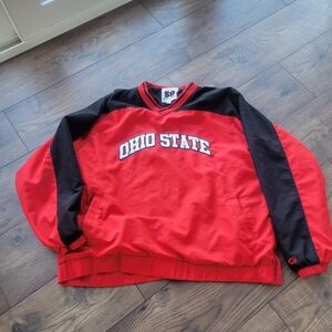 Ohio State Collegiate Pullover Jacket, Red & Black XL